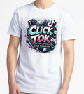 WHITE SHORT SLEEVE CLICK TOK TSHIRT